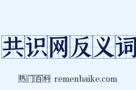 共识网反义词是什么意思的图片